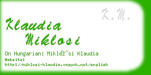 klaudia miklosi business card